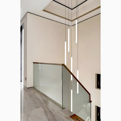 Aqualora | Moderne Art-Déco LED-Pendellampe – Treppenhaus & Eingangsbereich9