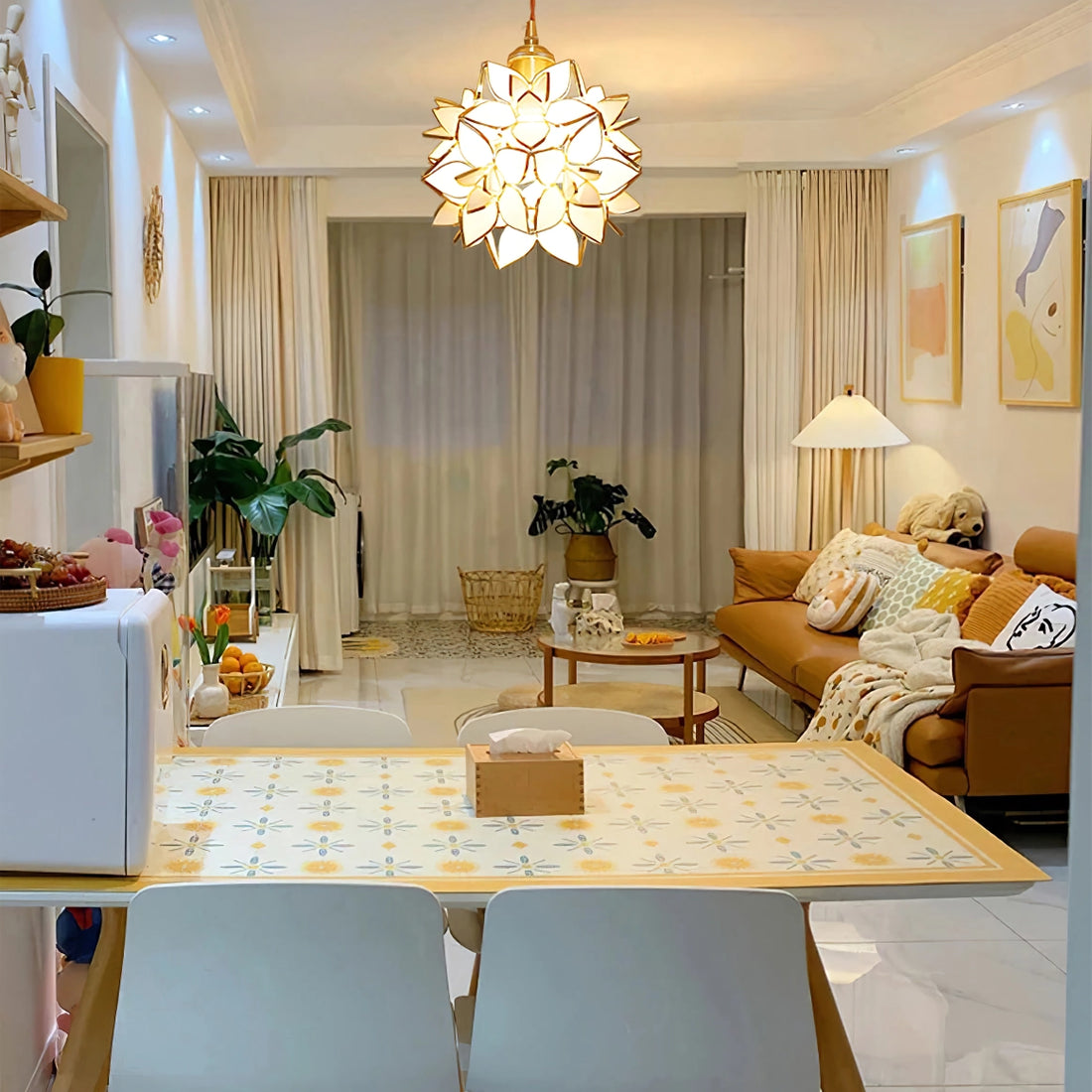 AuroraCapiz | Hängelampe aus natürlichem Material Ceiling lights