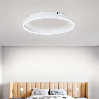 EclipseAura | Moderne LED-Deckenleuchte – Dimmbares, Ring-Design aus Metall in Schwarz/Weiß/Gold für Wohnzimmer & Schlafzimmer