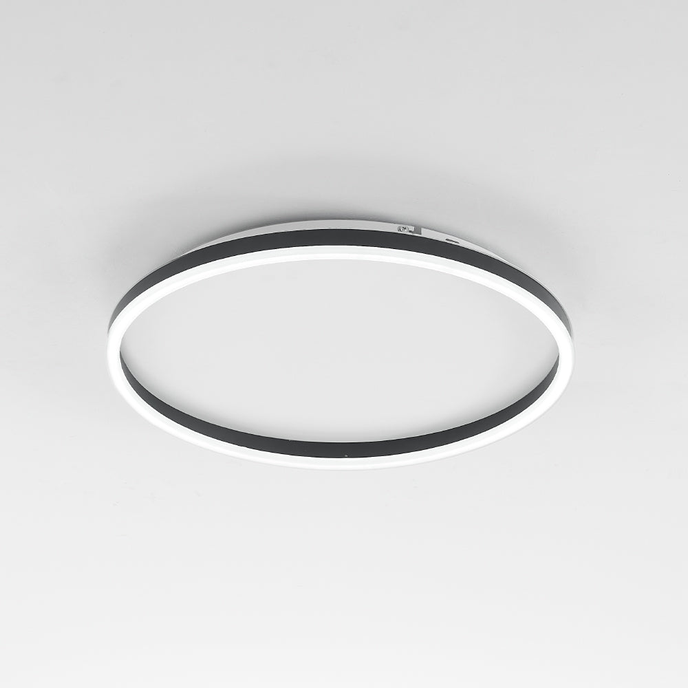LumiRing | LED-Deckenleuchte – Moderne Runde Lampe in Schwarz & Gold, Dimmbar, Metall-Design für Wohnzimmer & Schlafzimmer, Elegante Innenbeleuchtung