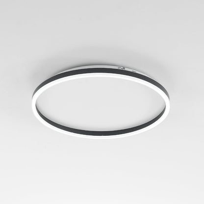 LumiRing | LED-Deckenleuchte – Moderne Runde Lampe in Schwarz & Gold, Dimmbar, Metall-Design für Wohnzimmer & Schlafzimmer, Elegante Innenbeleuchtung