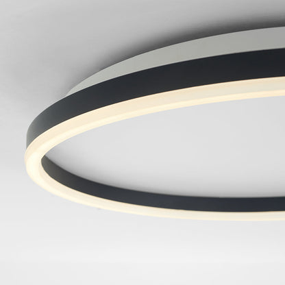 LumiRing | LED-Deckenleuchte – Moderne Runde Lampe in Schwarz & Gold, Dimmbar, Metall-Design für Wohnzimmer & Schlafzimmer, Elegante Innenbeleuchtung