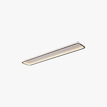 LumaRecta | Moderne Rechteckige LED-Deckenleuchte in Schwarz aus Metall und Silikon für Wohn-/Schlafzimmer