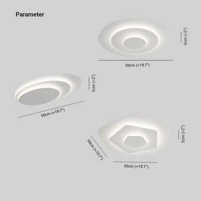 LuminoraHex LED-Deckenleuchte, Weiß  – Stilvolles Acryl & Metall