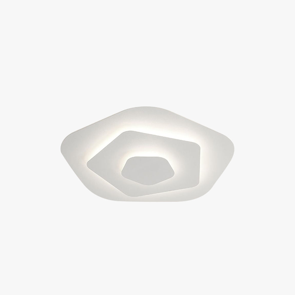 LuminoraHex LED-Deckenleuchte, Weiß  – Stilvolles Acryl & Metall