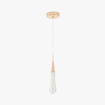 GoldenGlow | Elegante LED Pendelleuchte Tropfenform Gold – Kristall/Metall für Schlafzimmer | 1/3/5-flammig