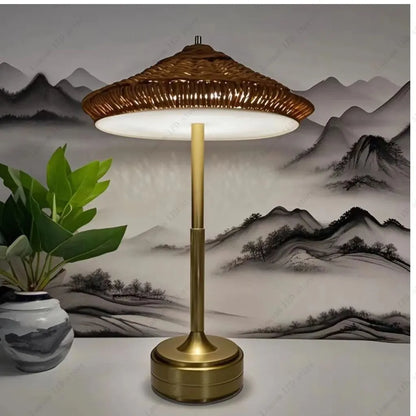 Bellora | Kabellose Tischlampe – Wiederaufladbar mit Rattan-Design 4