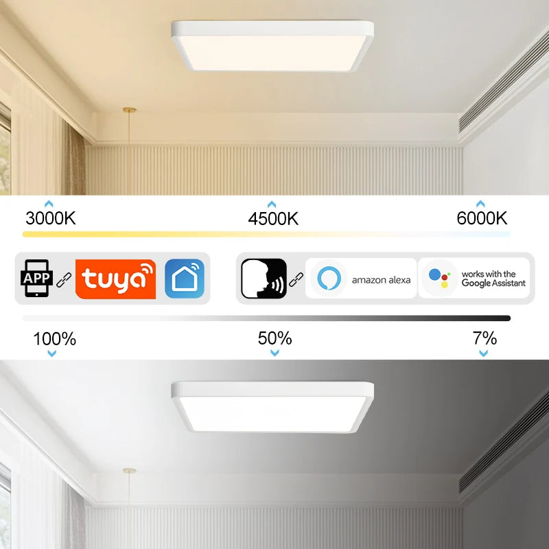 Bellora | LED Deckenlampe – App- und Sprachsteuerung für Wohnzimmer 2