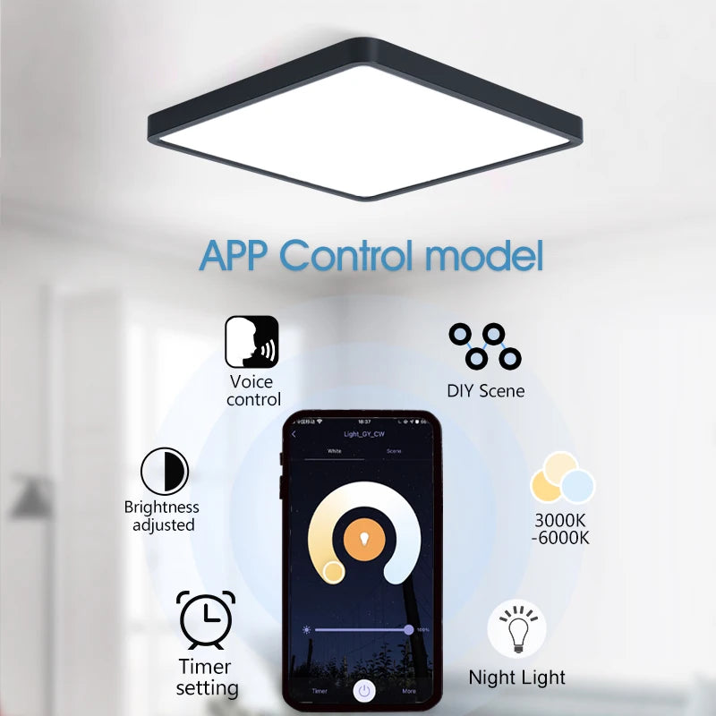 Bellora | LED Deckenlampe – App- und Sprachsteuerung für Wohnzimmer 4