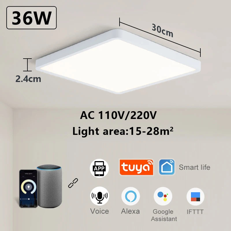Bellora | LED Deckenlampe – App- und Sprachsteuerung für Wohnzimmer 6