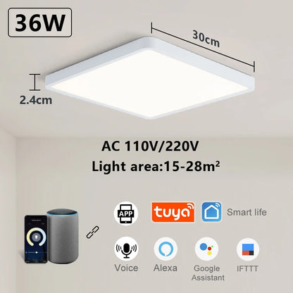 Bellora | LED Deckenlampe – App- und Sprachsteuerung für Wohnzimmer 6