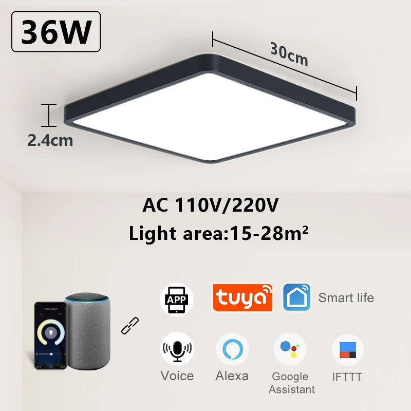 Bellora | LED Deckenlampe – App- und Sprachsteuerung für Wohnzimmer 7