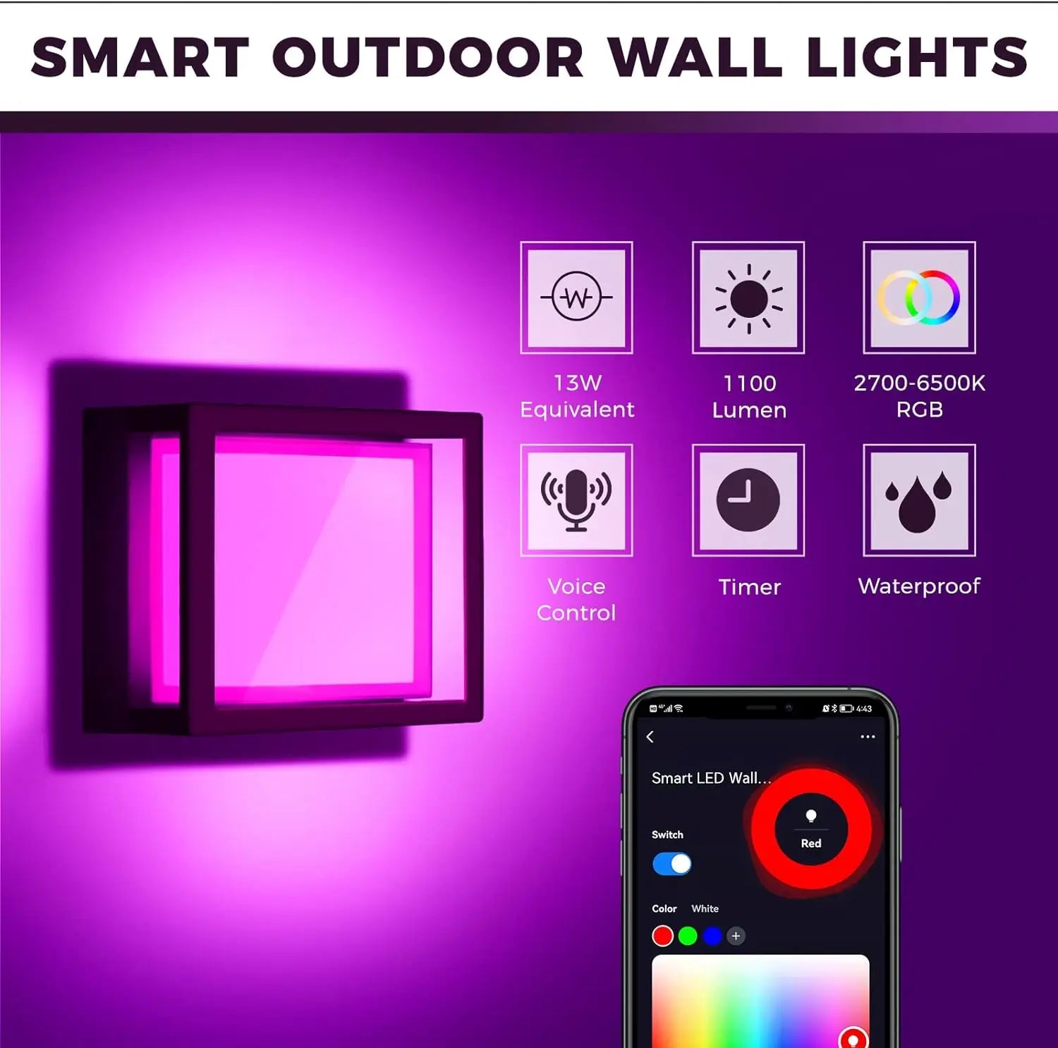Bellora | LED Wandleuchte – Farbwechsel und App Steuerung 1