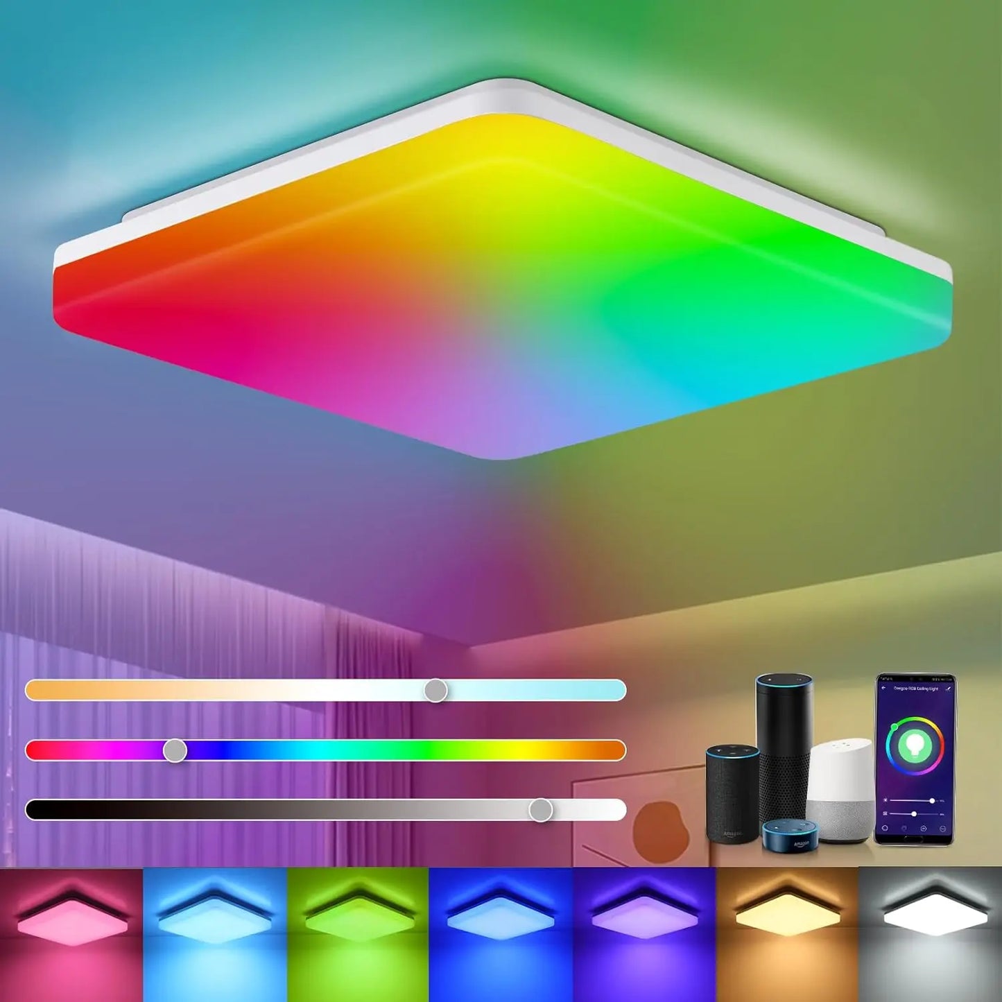 Bellora | Smarte Deckenlampe – Dimmbar mit RGB-Farben 0