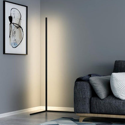 SleekBuddy | Minimalistische LED-Stehleuchte in Schwarz/Weiß – Moderne Ecklampe aus Aluminium