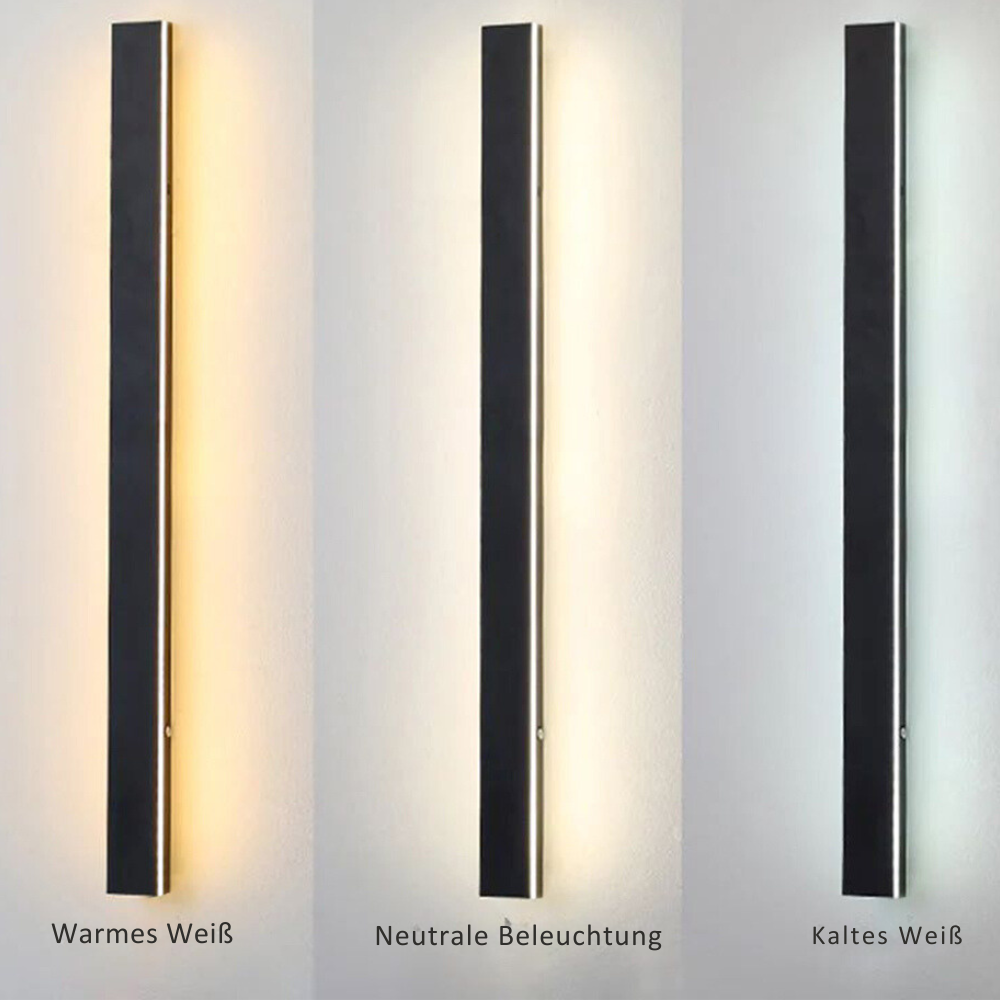 Stilvolle LED-Außenwandleuchte IP65 | Minimalistische, wetterfeste Wandlampe aus Metall & Acryl für Garten, Terrasse und Korridor – dimmbar, energieeffizient & optional mit Bewegungssensor