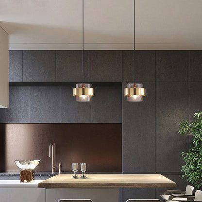 AetherLicht - Elegante Pendelleuchte mit Glasschirm für stilvolles Ambiente