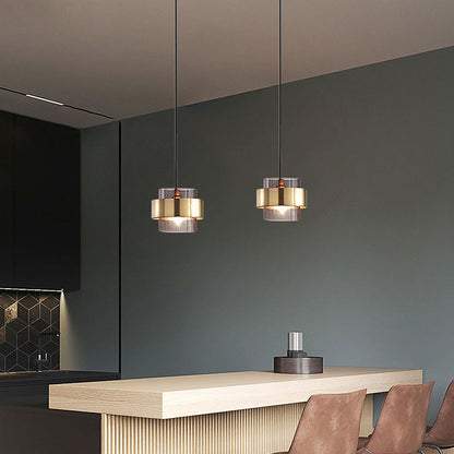 AetherLicht - Elegante Pendelleuchte mit Glasschirm für stilvolles Ambiente