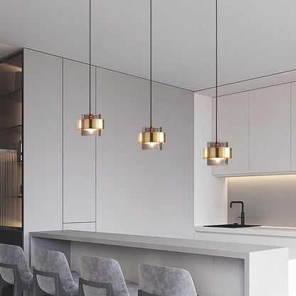 AetherLicht - Elegante Pendelleuchte mit Glasschirm für stilvolles Ambiente