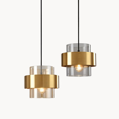 AetherLicht - Elegante Pendelleuchte mit Glasschirm für stilvolles Ambiente