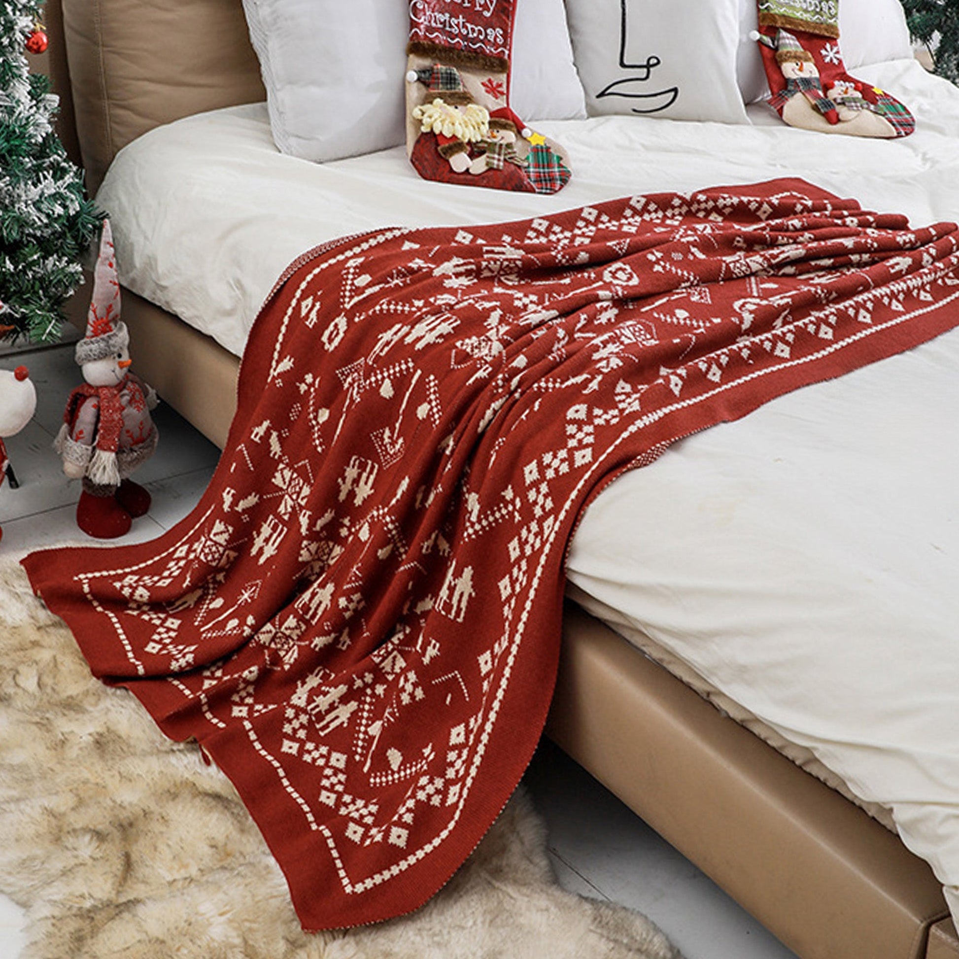 Elchora | Wurfdecke – Gemütliches Design mit Sherpa und Plaid 1