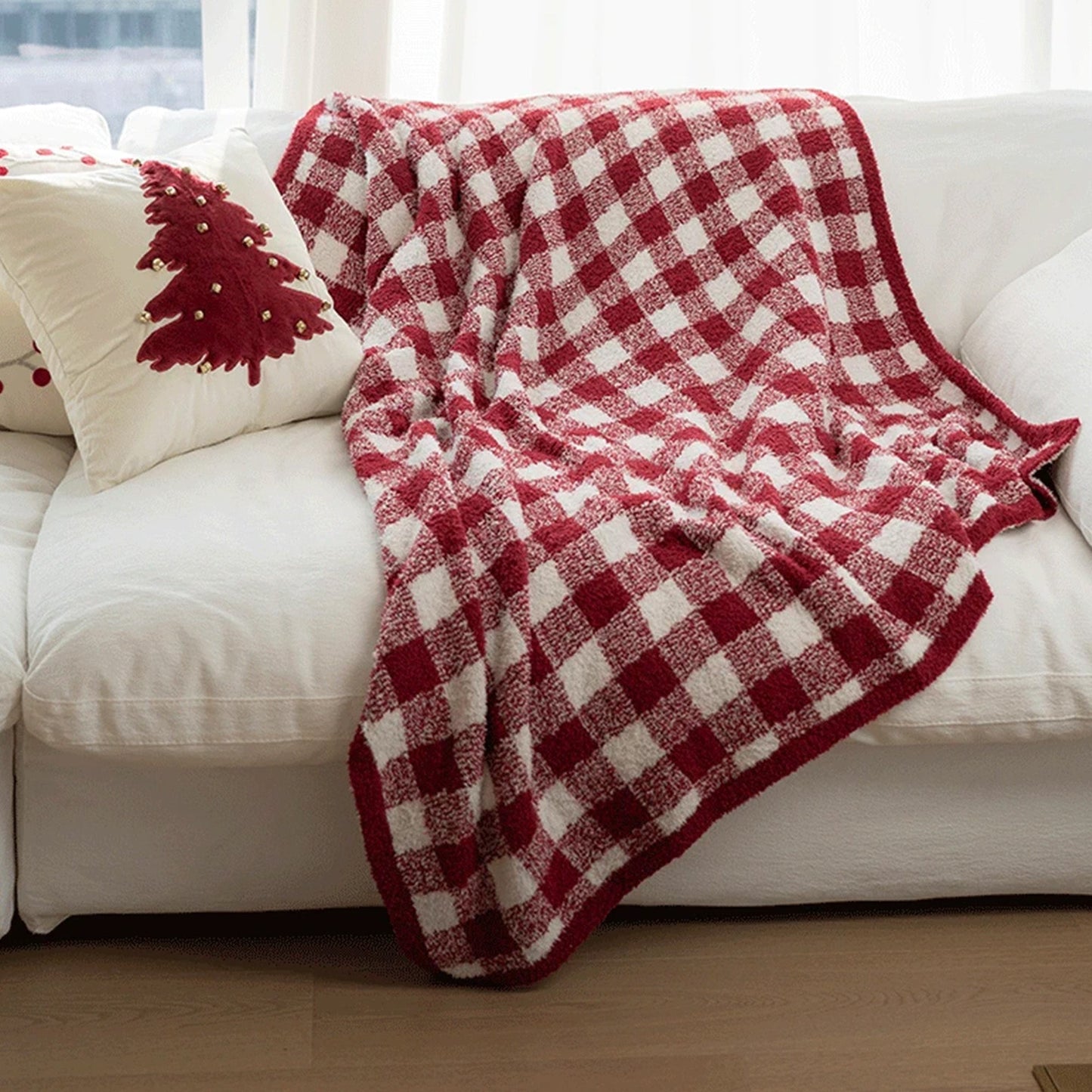 Festivia | Wurfdecke – Gemütliches kariertes Design für festliche Stimmung 0