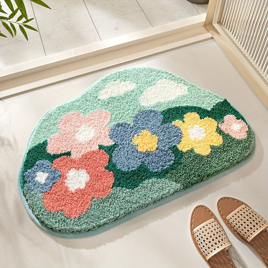 Florina | Badematte – Extra Absorbierend mit Blumenmuster für Ihr Badezimmer 1