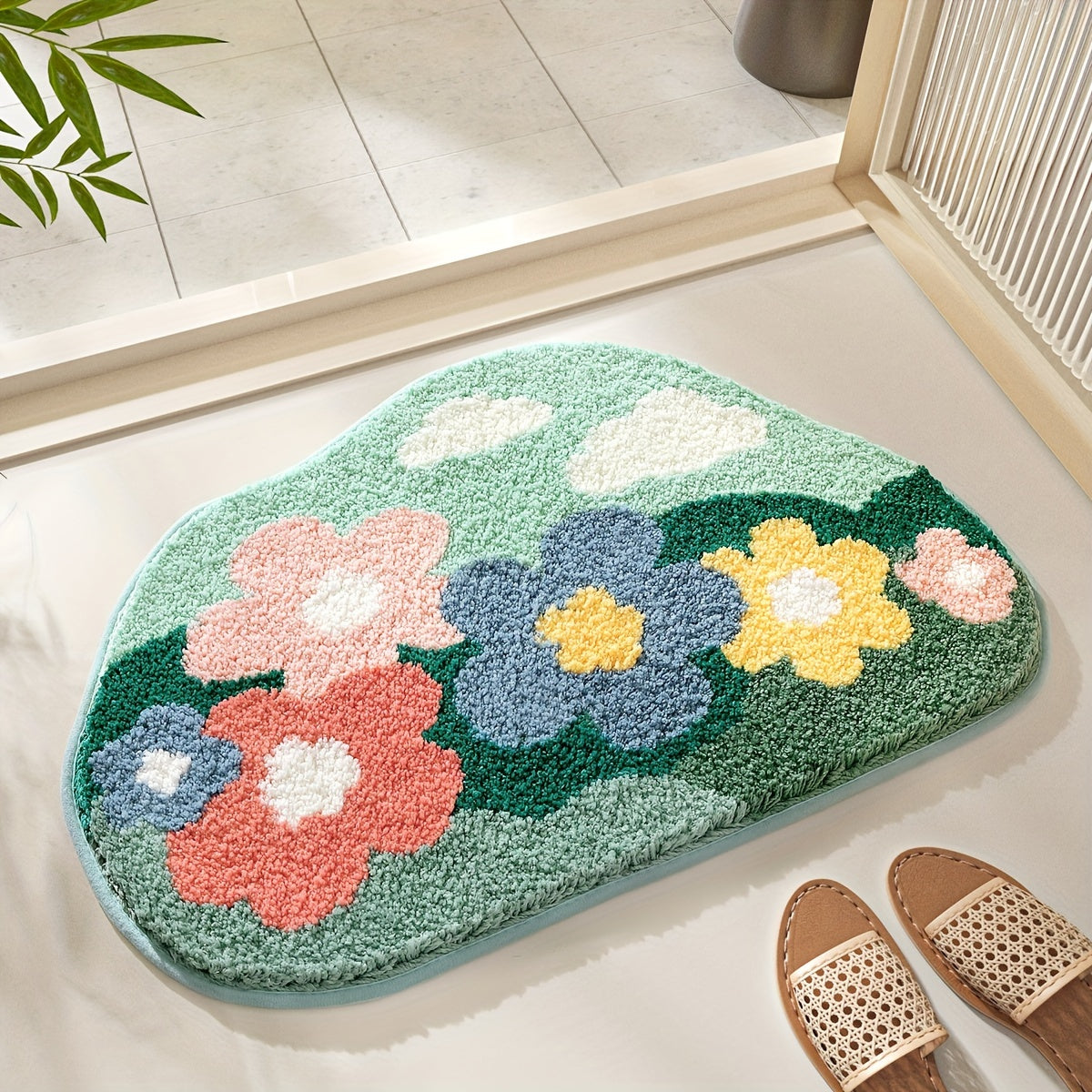 Florina | Badematte – Extra Absorbierend mit Blumenmuster für Ihr Badezimmer 10