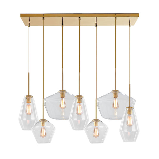 GeoCluster | 7-Licht Cluster Klarglas-Pendelleuchte Ceiling lights