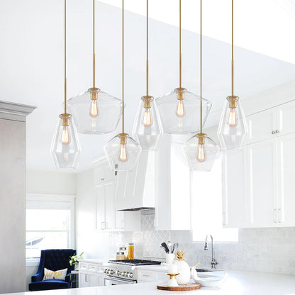 GeoCluster | 7-Licht Cluster Klarglas-Pendelleuchte Ceiling lights