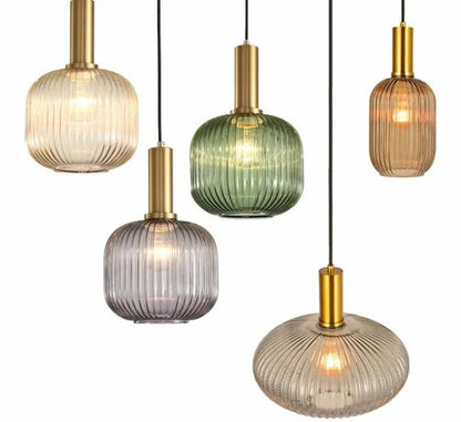Glimmera | Pendelleuchte – Buntes Glas mit Retro-Charme für Esszimmer und Wohnzimmer 1