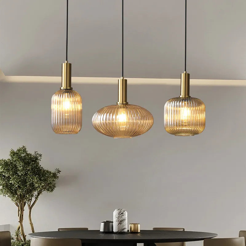 Glimmera | Pendelleuchte – Buntes Glas mit Retro-Charme für Esszimmer und Wohnzimmer 5