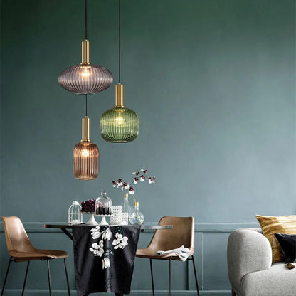 Glimmera | Pendelleuchte – Buntes Glas mit Retro-Charme für Esszimmer und Wohnzimmer 8