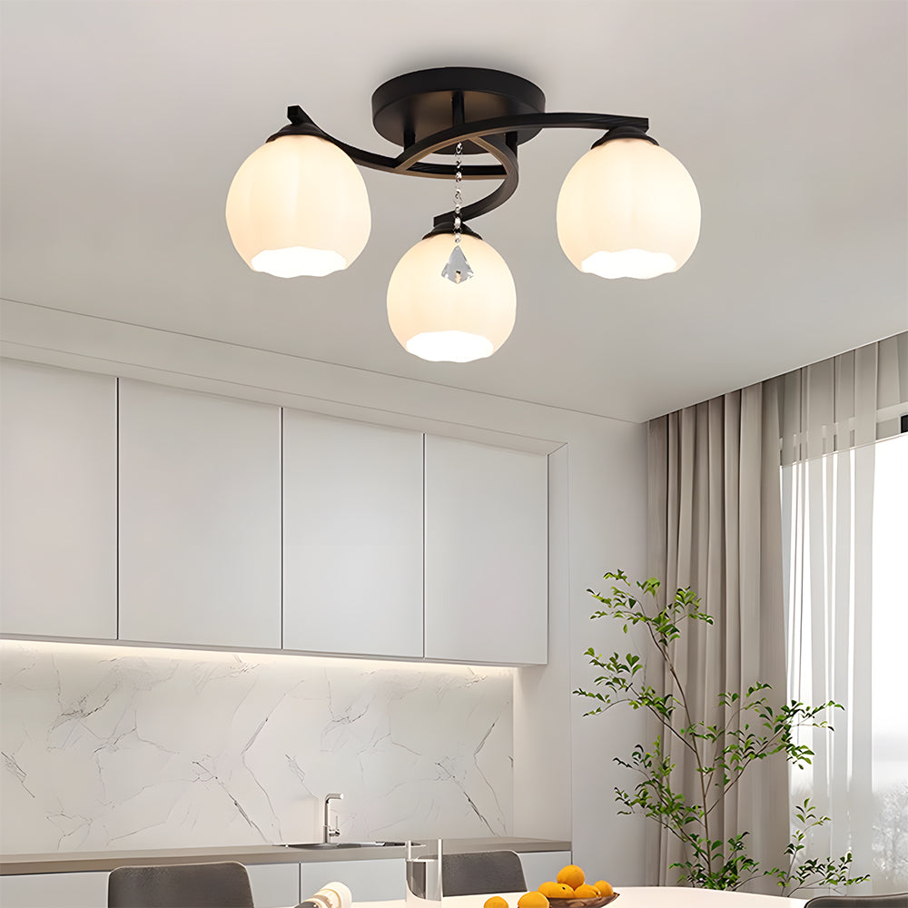 Glorix | LED-Deckenleuchte – Elegantes Kugelglas-Design für Wohnzimmer und Schlafzimmer 0