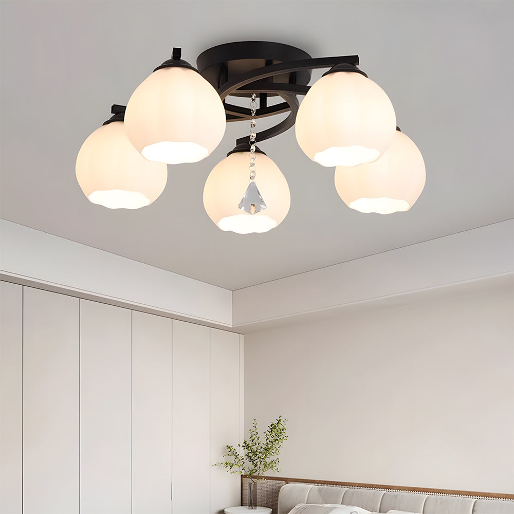 Glorix | LED-Deckenleuchte – Elegantes Kugelglas-Design für Wohnzimmer und Schlafzimmer 2