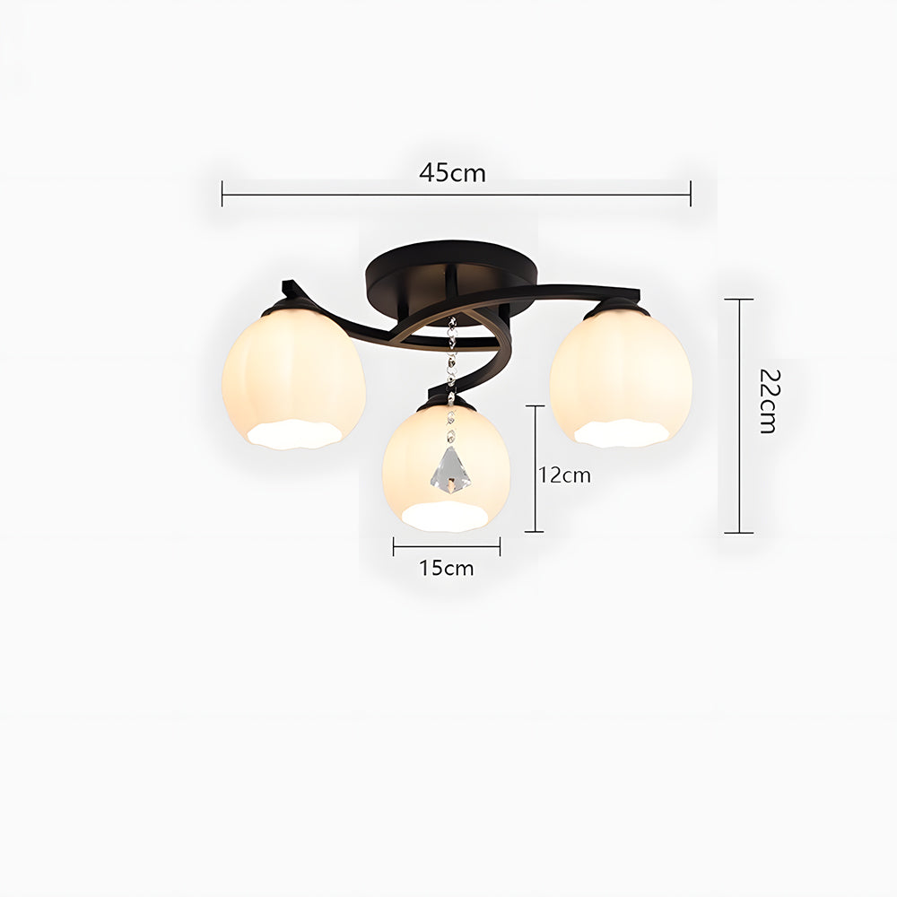 Glorix | LED-Deckenleuchte – Elegantes Kugelglas-Design für Wohnzimmer und Schlafzimmer 4