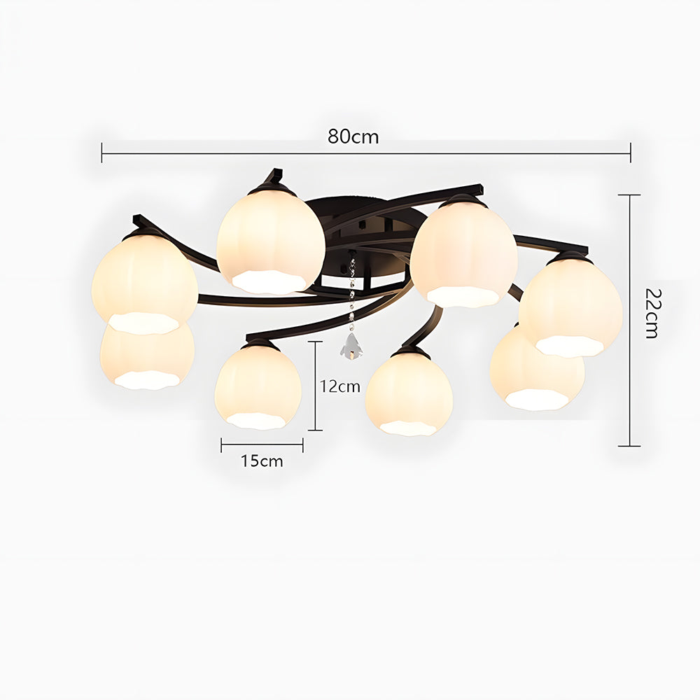 Glorix | LED-Deckenleuchte – Elegantes Kugelglas-Design für Wohnzimmer und Schlafzimmer 6