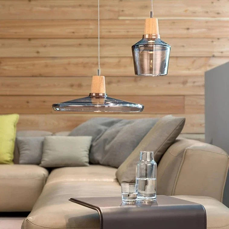 Aurora Eleganz - Moderne Nordic Glas-Hängeleuchte für Wohnräume