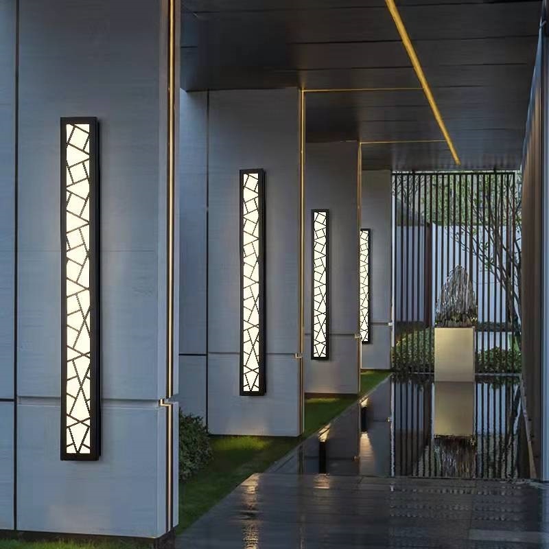 Schwarze LED Wandlampe aus Aluminium – Moderne Wandleuchte für Außenbereiche-3