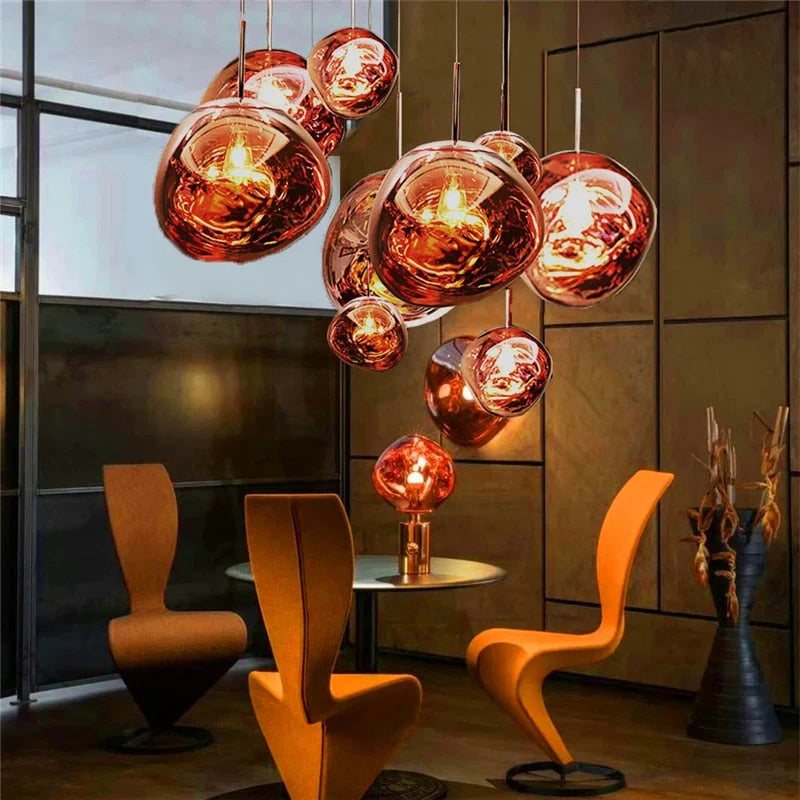 ÉléganceLumineuse – Moderne Glas-Deckenlampe für die Küche