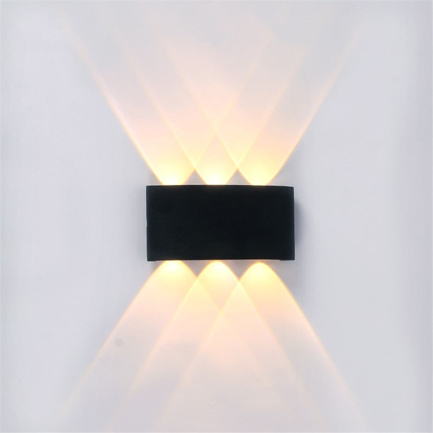 LumiGlow | Moderne wasserdichte LED-Wandleuchte für Innen- und Außenbereiche