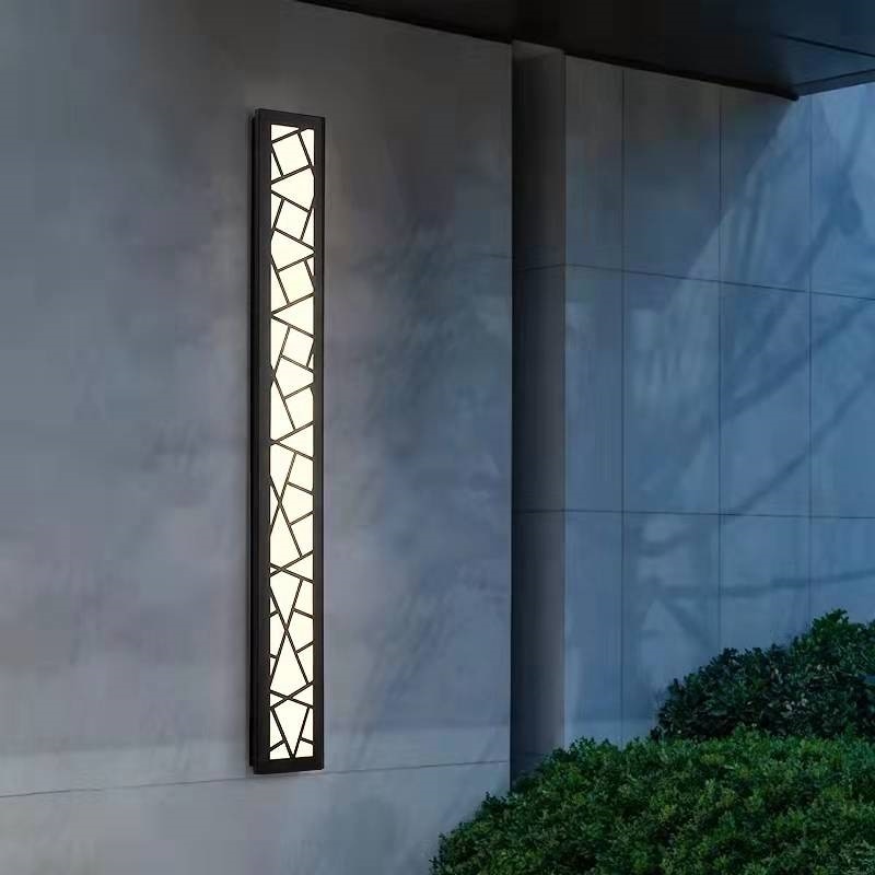 Schwarze LED Wandlampe aus Aluminium – Moderne Wandleuchte für Außenbereiche-4