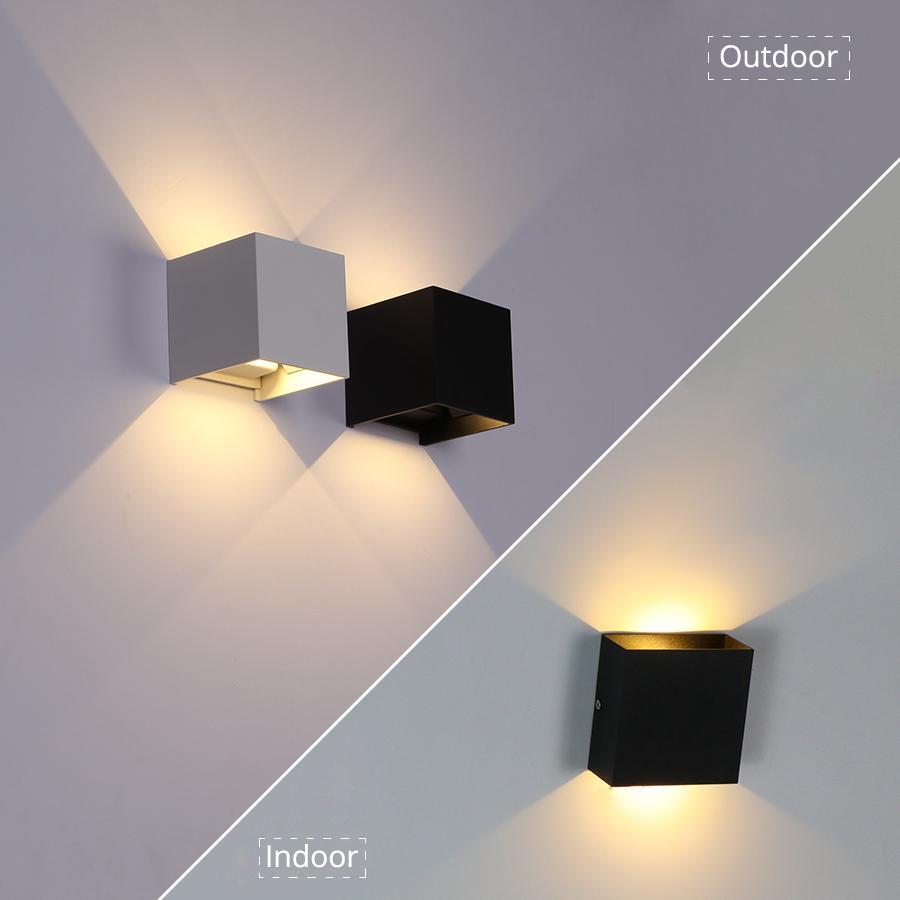 LumenLicht | Moderne LED Außenwandleuchte Weiß/Schwarz Metall für Garten & Flur