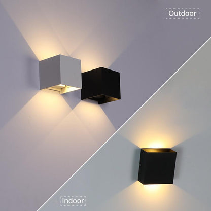 LumenLicht | Moderne LED Außenwandleuchte Weiß/Schwarz Metall für Garten & Flur
