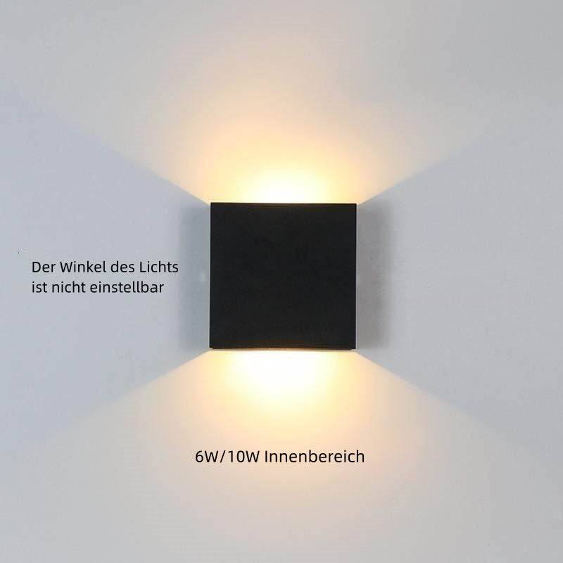 LumenLicht | Moderne LED Außenwandleuchte Weiß/Schwarz Metall für Garten & Flur