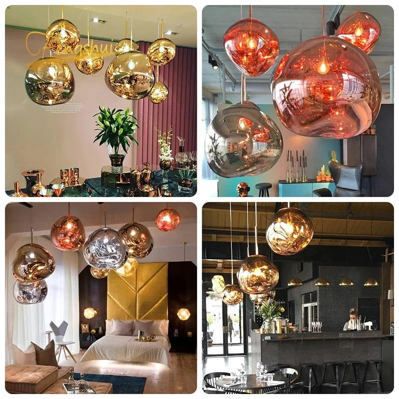 ÉléganceLumineuse – Moderne Glas-Deckenlampe für die Küche