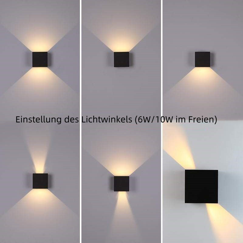 LumenLicht | Moderne LED Außenwandleuchte Weiß/Schwarz Metall für Garten & Flur