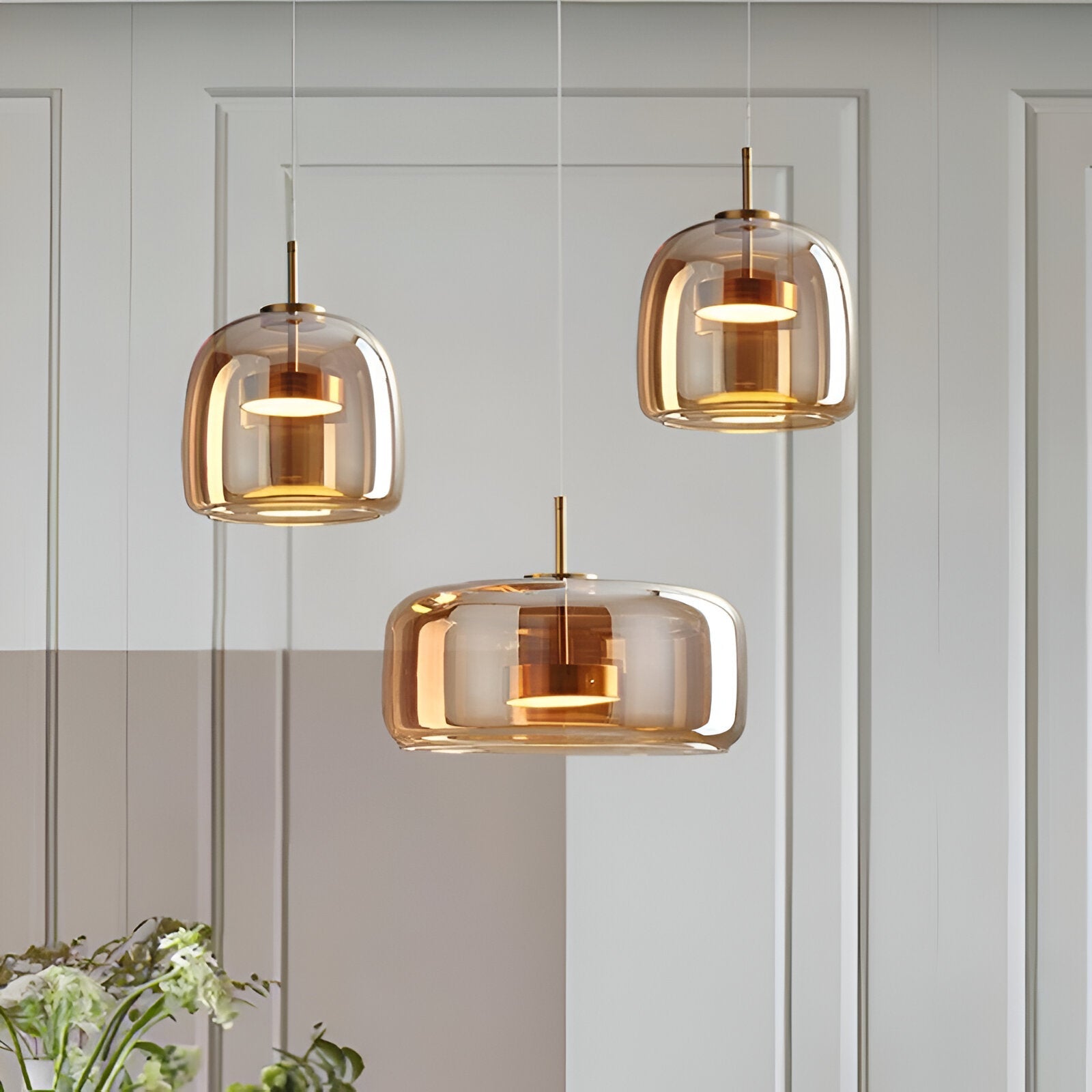 Hailora | Pendelleuchte – Handgefertigtes Rauchglas für Esszimmer und modernes Ambiente 4