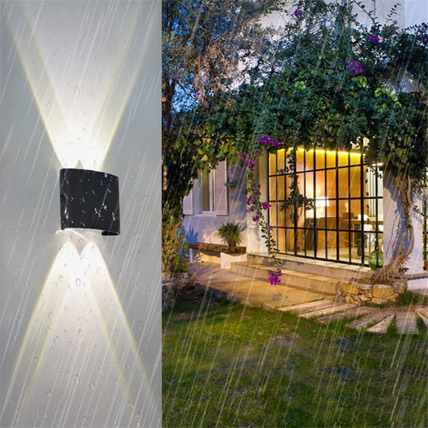 LumiGlow | Moderne wasserdichte LED-Wandleuchte für Innen- und Außenbereiche