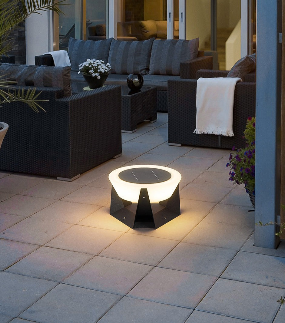 Solarlampe Embera LXL RONDE – Edelstahl, IP65 Wetterfest, Warm- und Kaltlicht-1